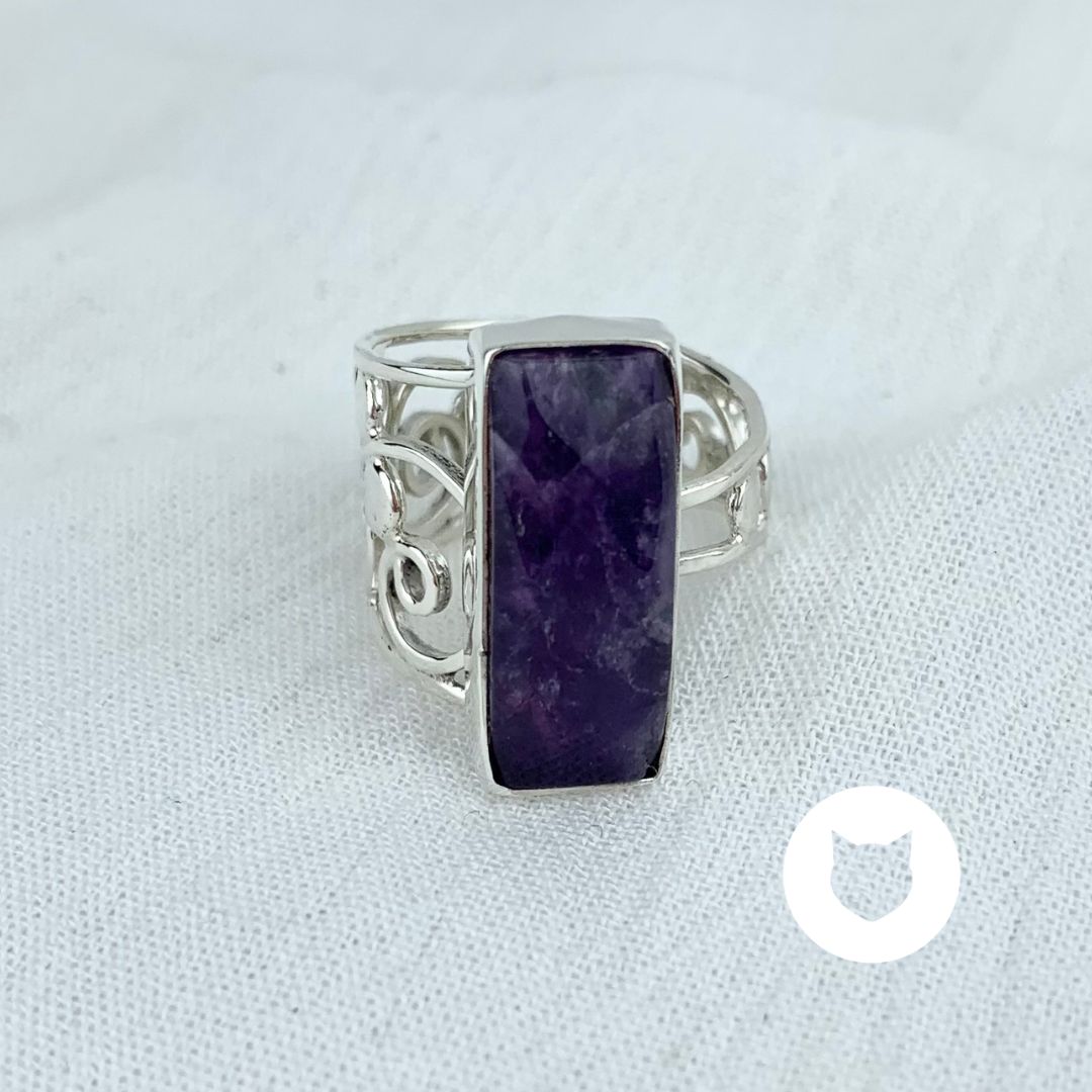 ANILLO DE PLATA 925 Y AMATISTA AN3609M39