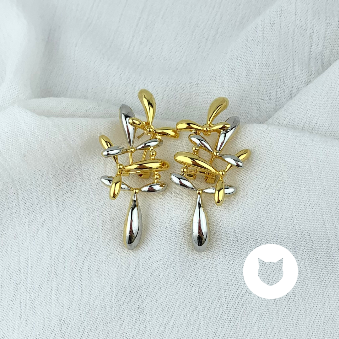 ARETES DE BRONCE METALES MIXTOS AR2720G28