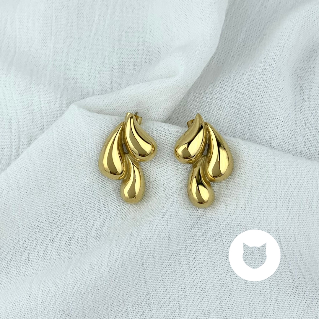 ARETES DE ACERO INOXIDABLE GOTAS AR2722G31