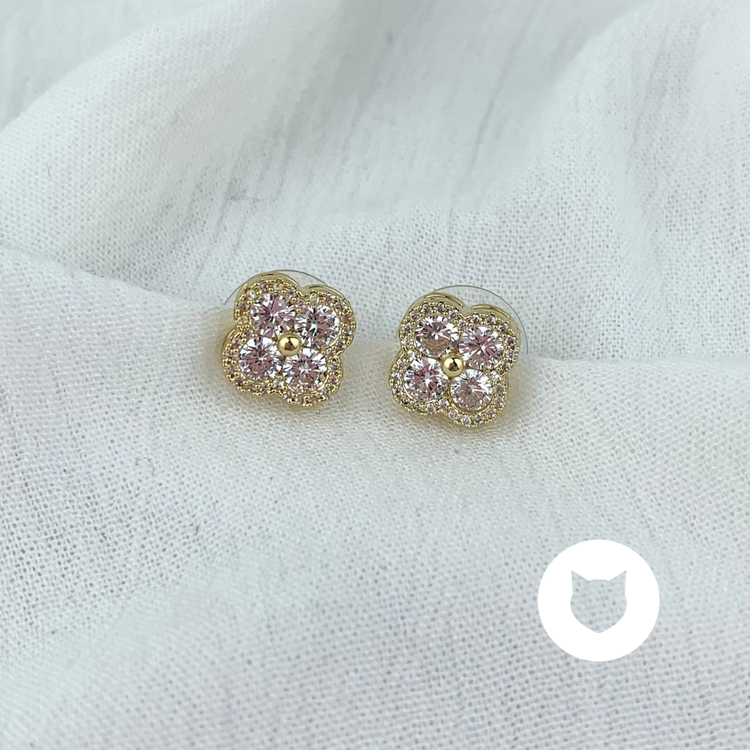 ​ARETES DE BAÑO DE ORO Y CRISTALES AR2729G32
