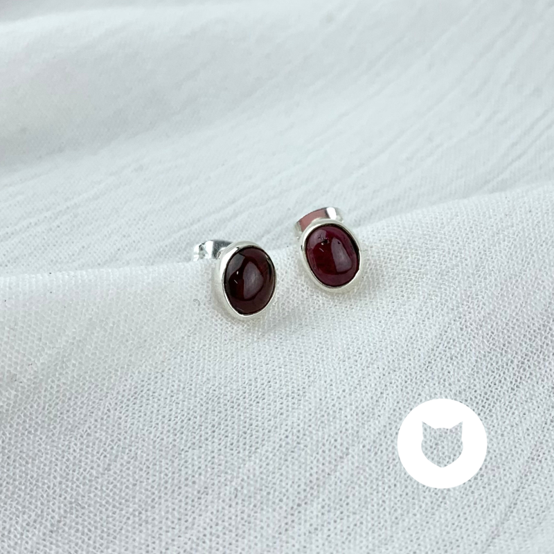 ARETES DE PLATA 925 Y GRANATE AR2730M30