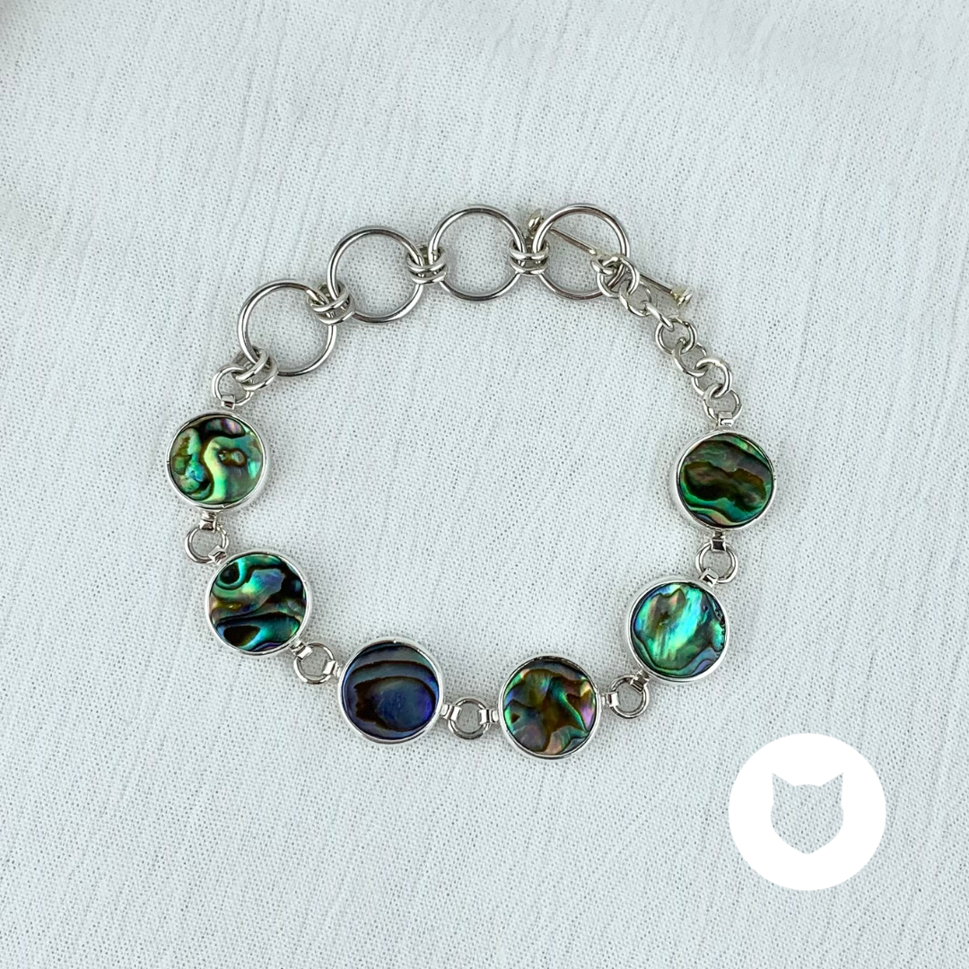 PULSERA DE PLATA 925 Y ABULÓN PU1754M30
