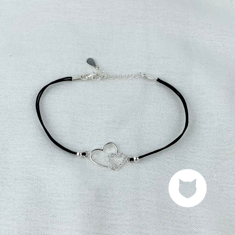 ​PULSERA DE PLATA 925 Y CRISTALES CORAZONES PU1759L25