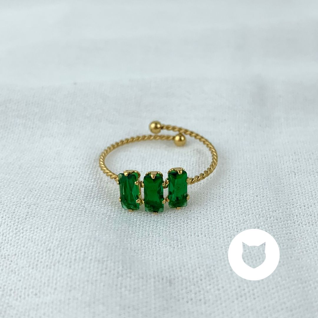 ANILLO DE BAÑO DE ORO Y CRISTALES AN3610G32