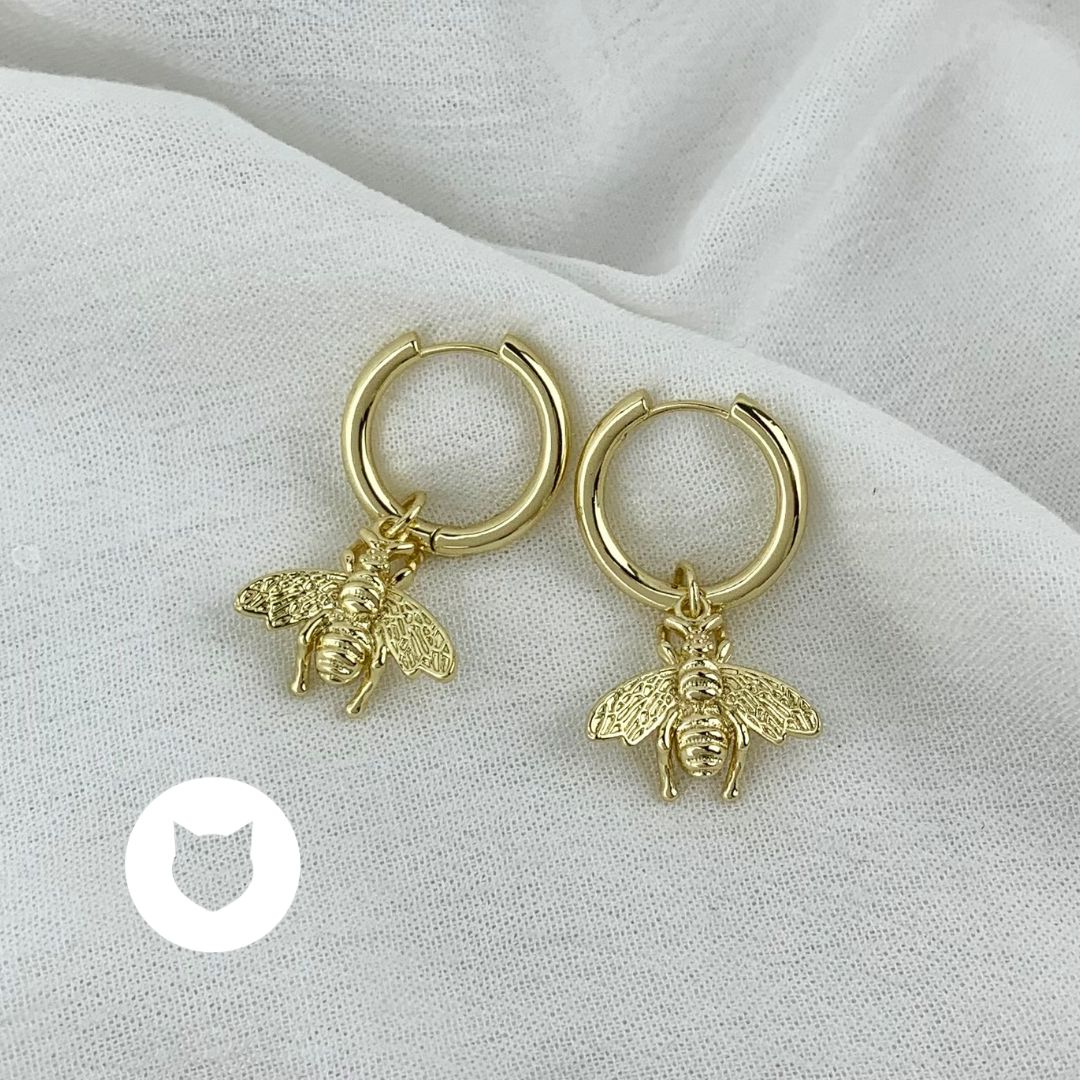 ARGOLLAS DE BAÑO DE ORO ABEJA AG1615G31