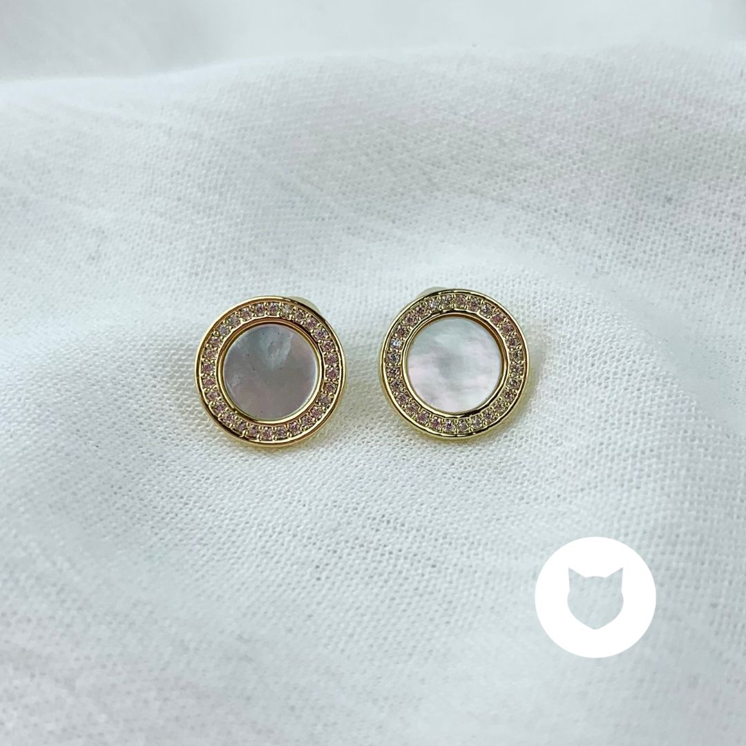 ARETES DE BAÑO DE ORO Y CRISTALES AR2743G31