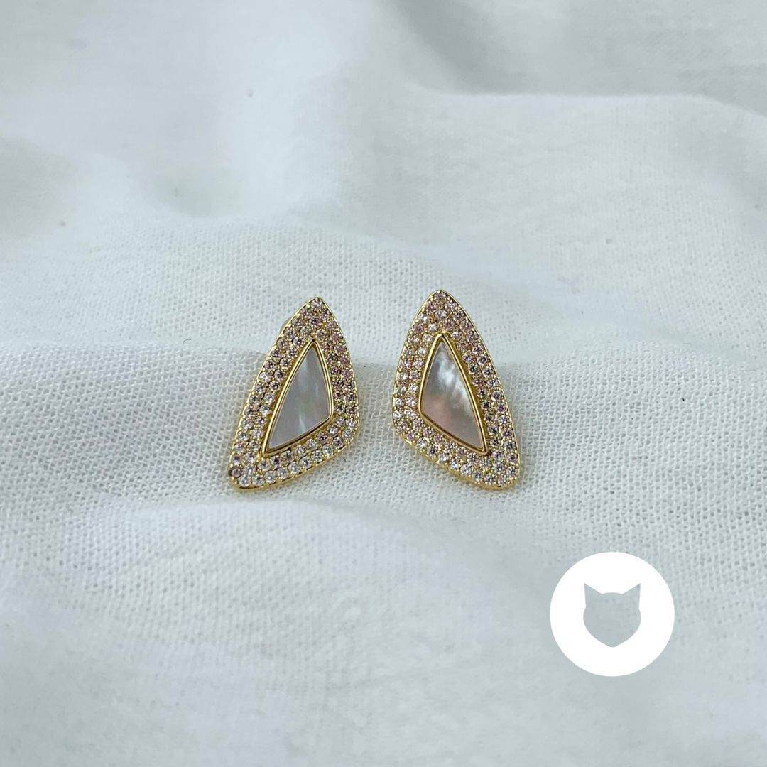 ARETES DE BAÑO DE ORO Y CRISTALES AR2748G32