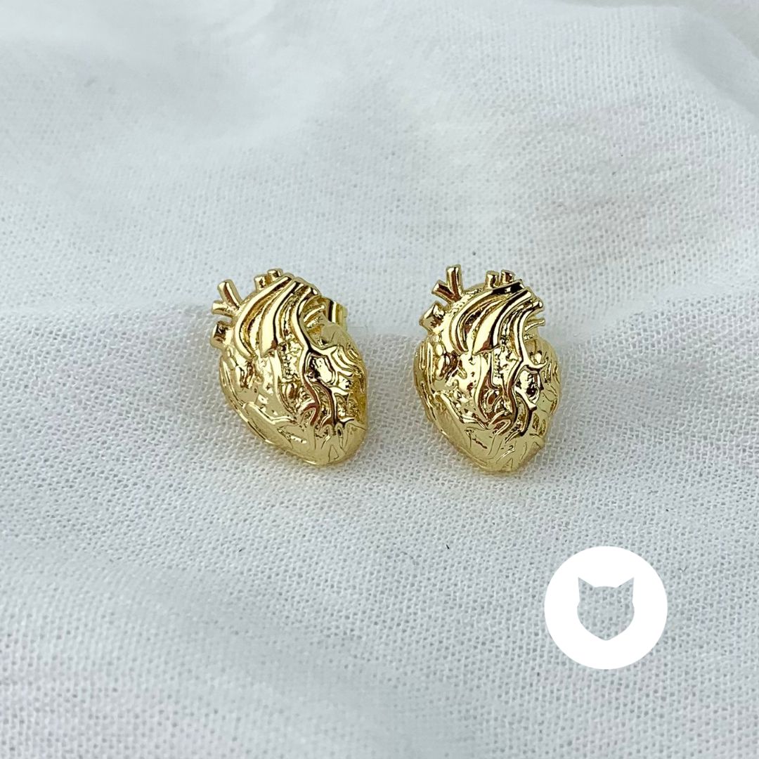 ARETES DE BAÑO DE ORO CORAZÓN AR2751G30