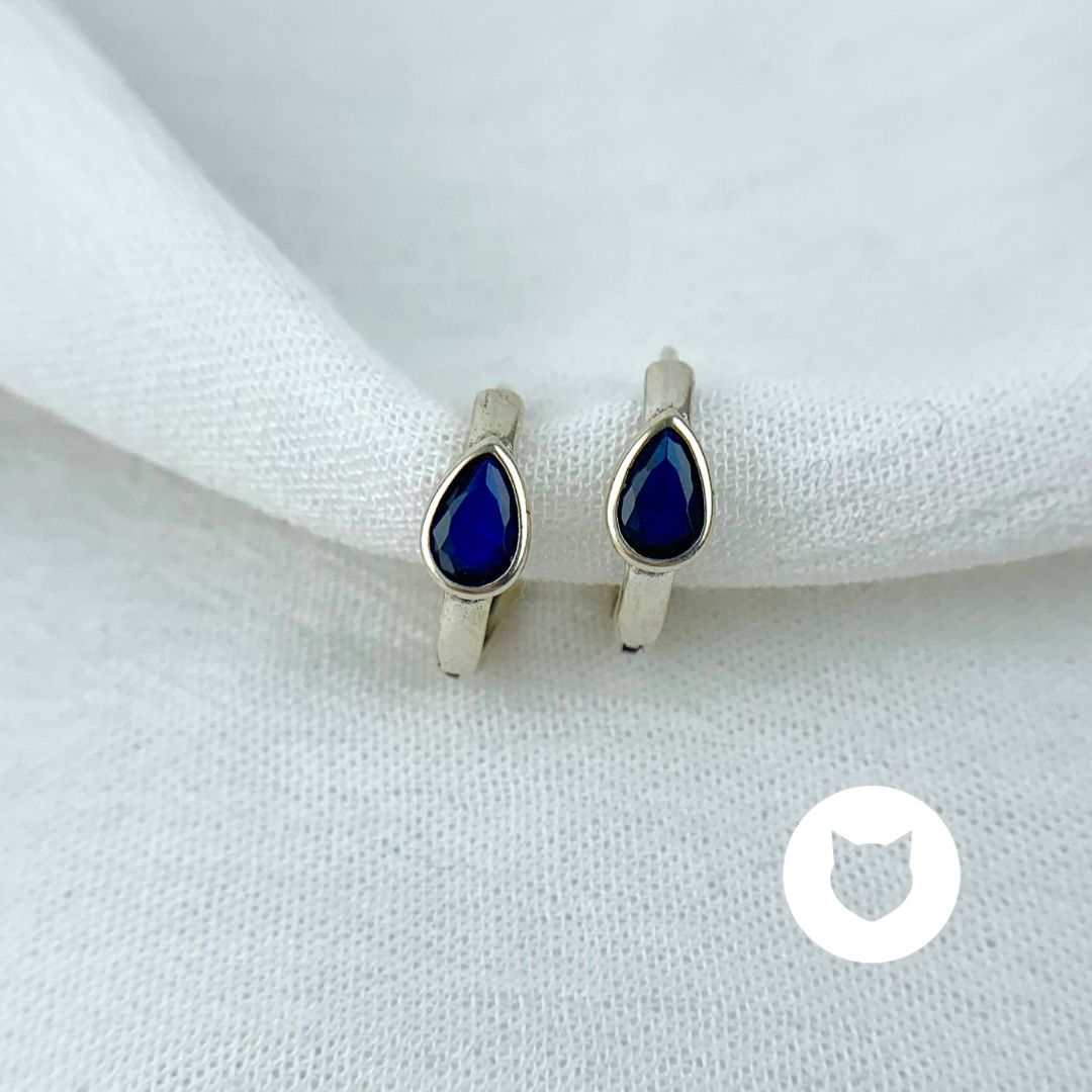 ARGOLLAS DE PLATA 925 Y CRISTALES AG1636L24