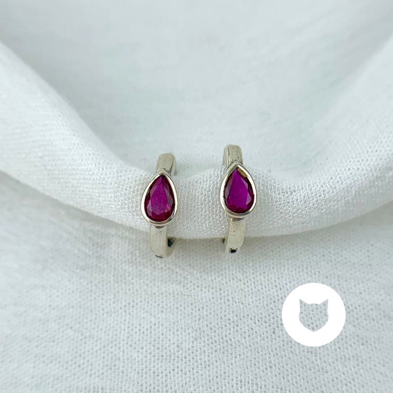 ARGOLLAS DE PLATA 925 Y CRISTALES AG1638L24