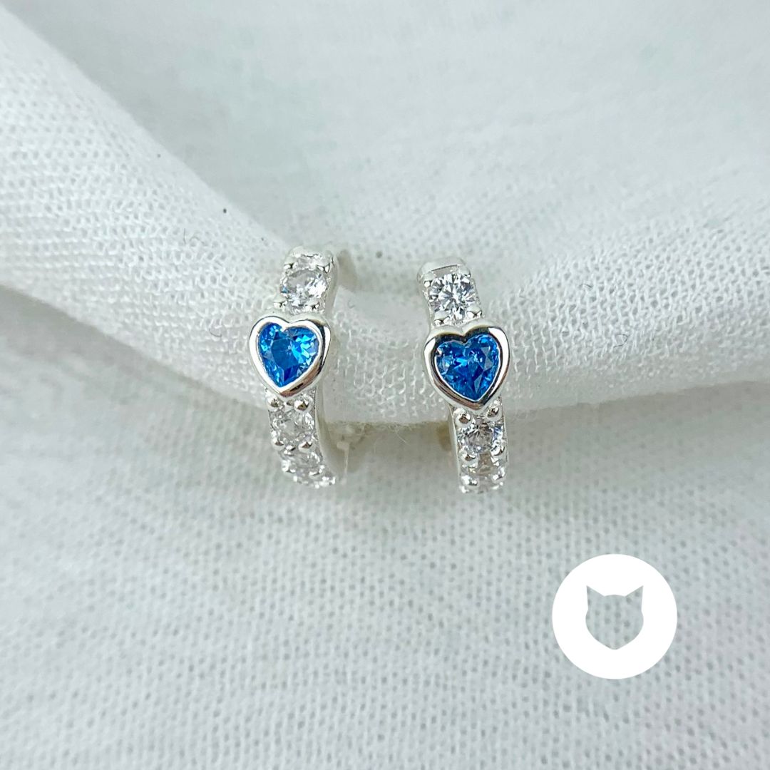 ARGOLLAS DE PLATA 925 Y CRISTALES AG1640L22