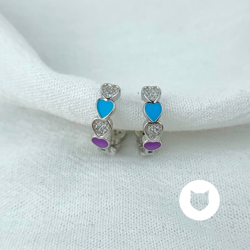 ARGOLLAS DE PLATA 925 Y CRISTALES AG1642L22