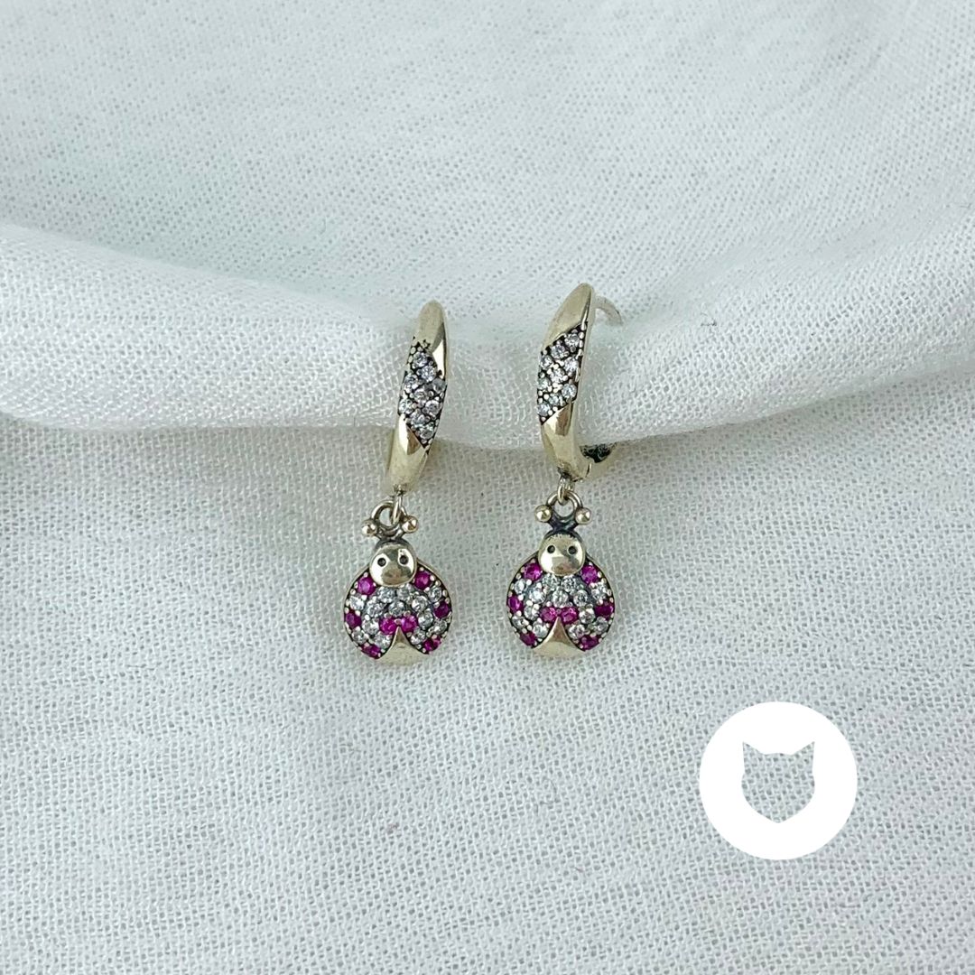 ARGOLLAS DE PLATA 925 Y CRISTALES MARIQUITA AG1648L22