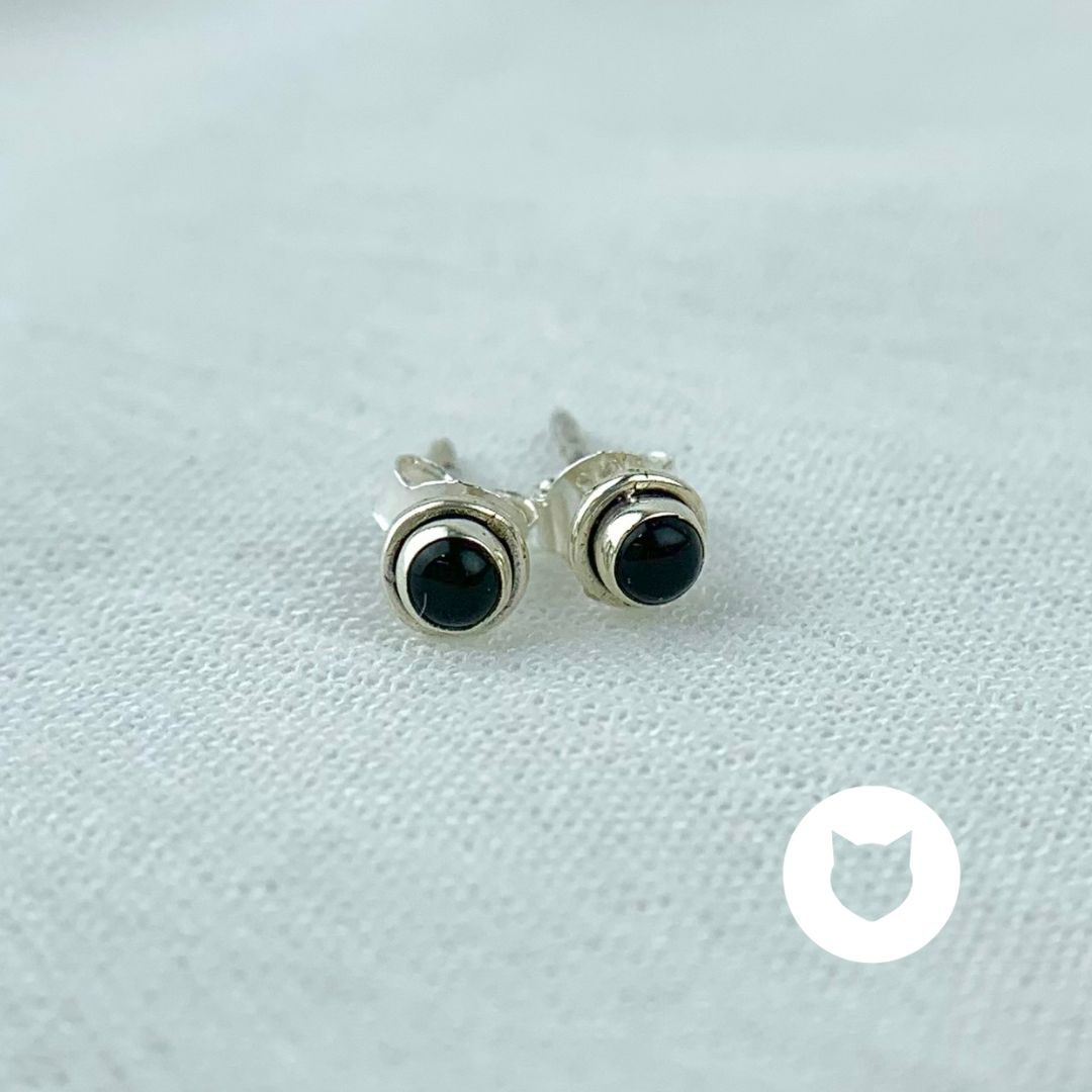 ​ARETES DE PLATA 925 Y ÓNIX AR2763L26