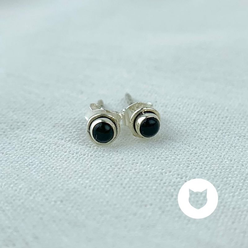 ​ARETES DE PLATA 925 Y ÓNIX AR2763L26
