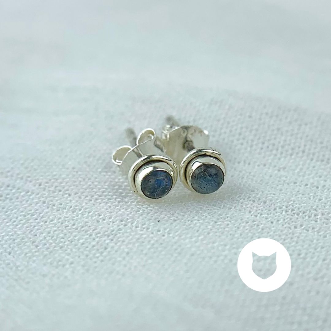 ​ARETES DE PLATA 925 Y LABRADORITA AR2765L26