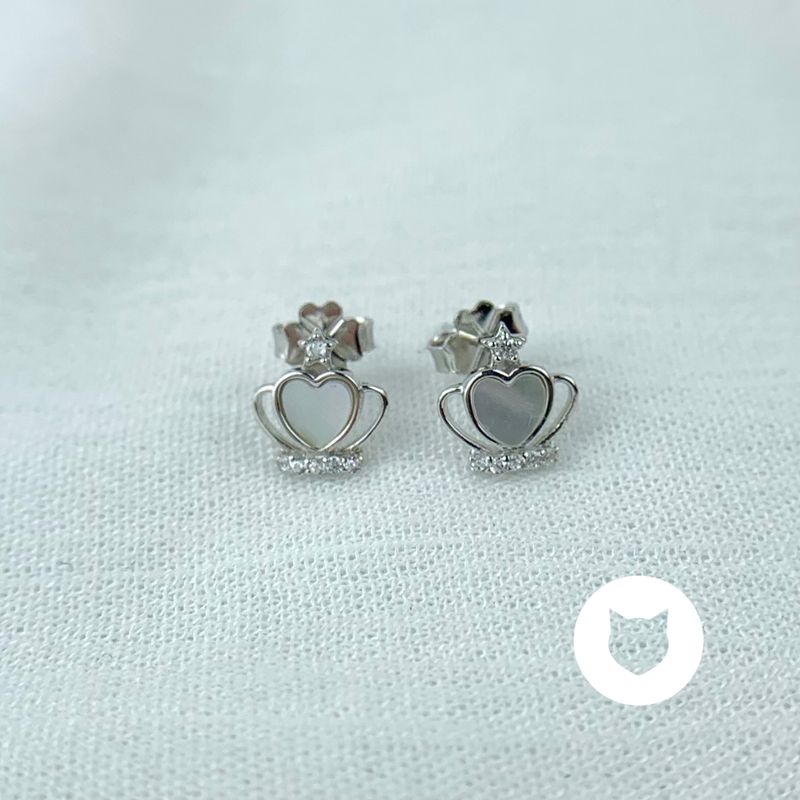 ​ARETES DE PLATA 925 CORONA AR2767L27