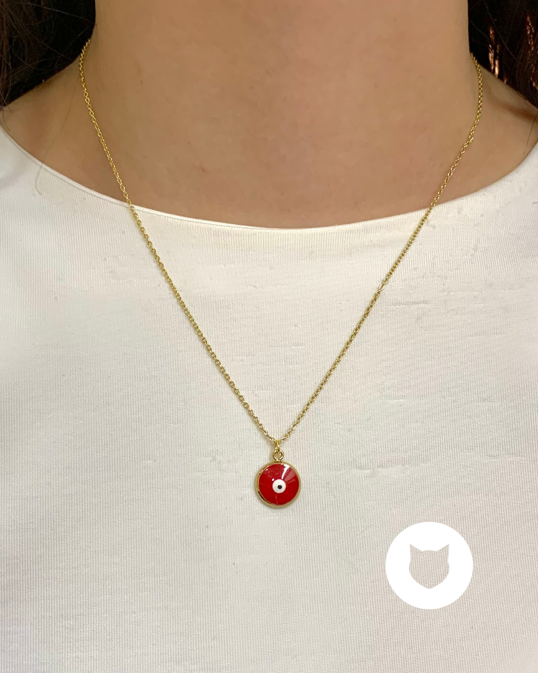 COLLAR DE BA�O DE ORO OJO TURCO CO1787G35