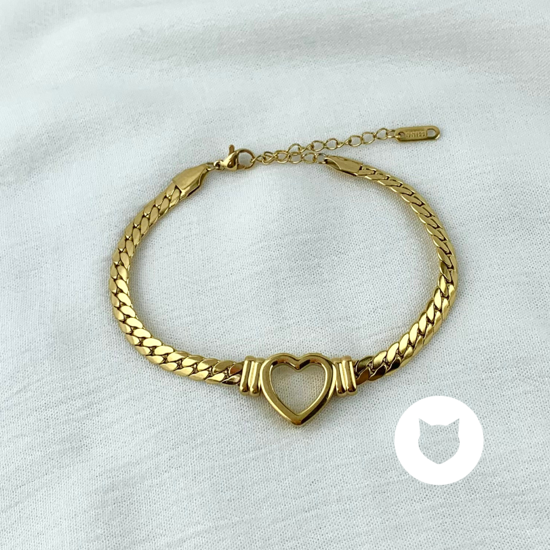 ​PULSERA DE ACERO INOXIDABLE CORAZÓN PU1776G63