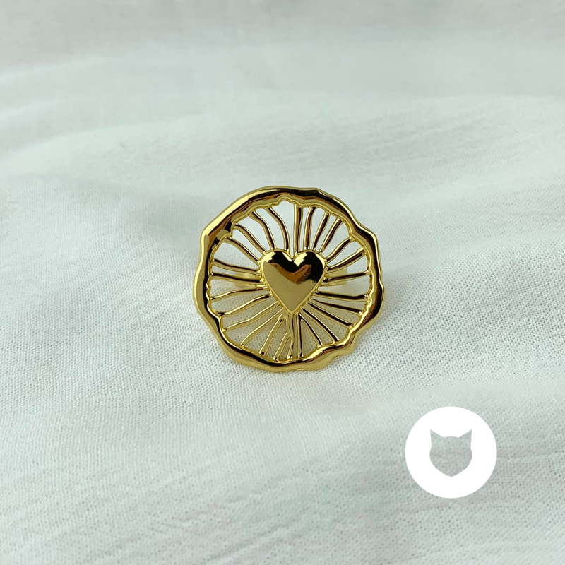 ANILLO DE ACERO INOXIDABLE CORAZ�N AN3613G10