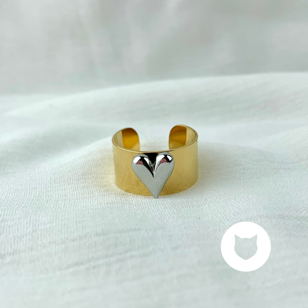 ANILLO DE ACERO INOXIDABLE CORAZ�N AN3614G63