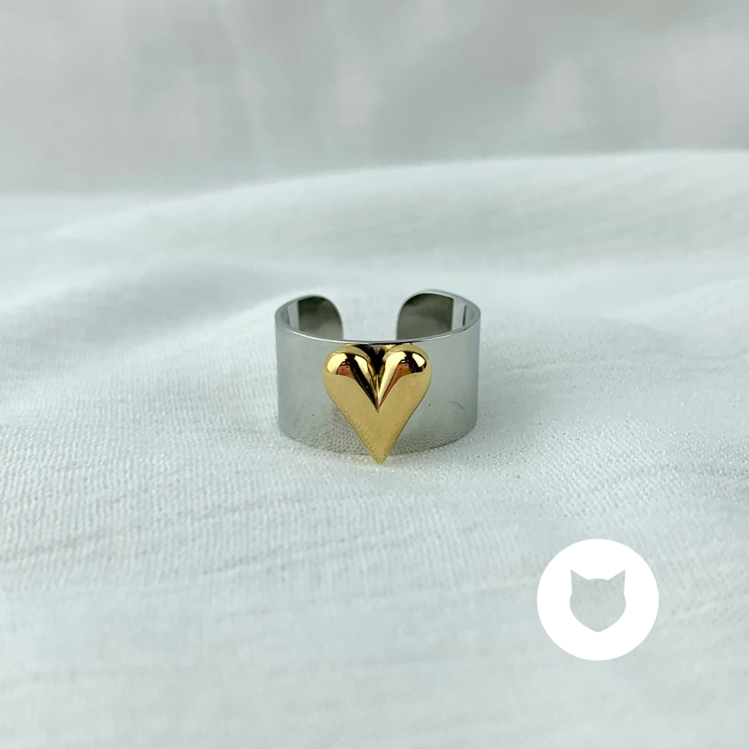 ANILLO DE ACERO INOXIDABLE CORAZ�N AN3615G63