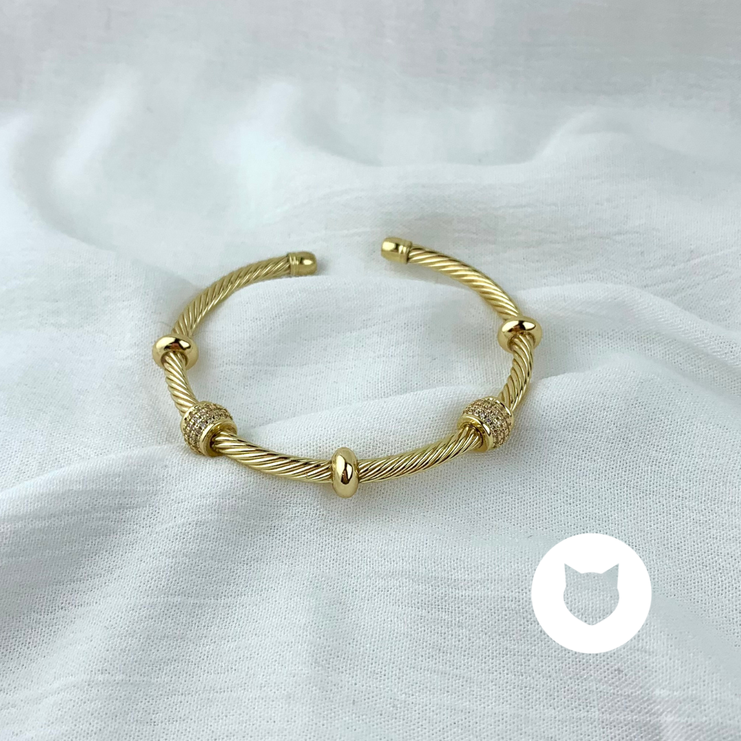 BRAZALETE DE ACERO INOXIDABLE Y CRISTALES PU1778G51