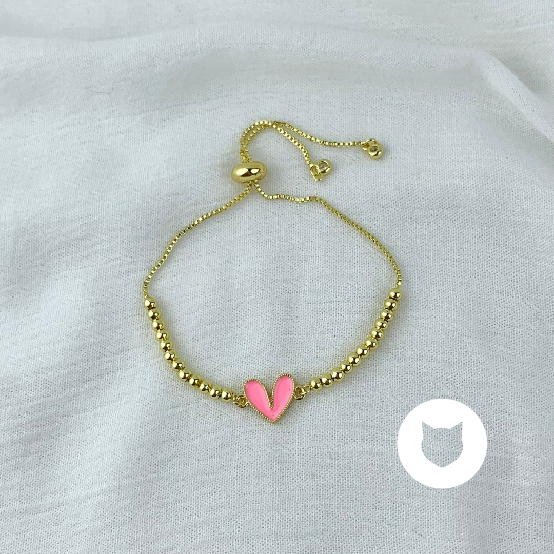 PULSERA DE BAÑO DE ORO CORAZÓN PU1784G41
