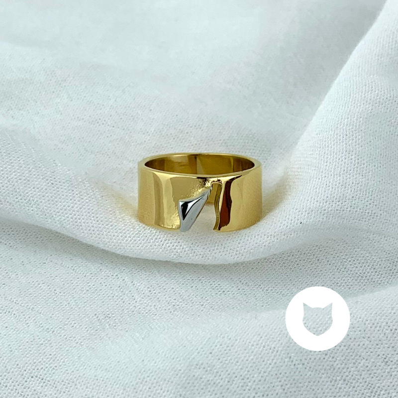 ANILLO DE ACERO INOXIDABLE METALES MIXTOS AN3619G45