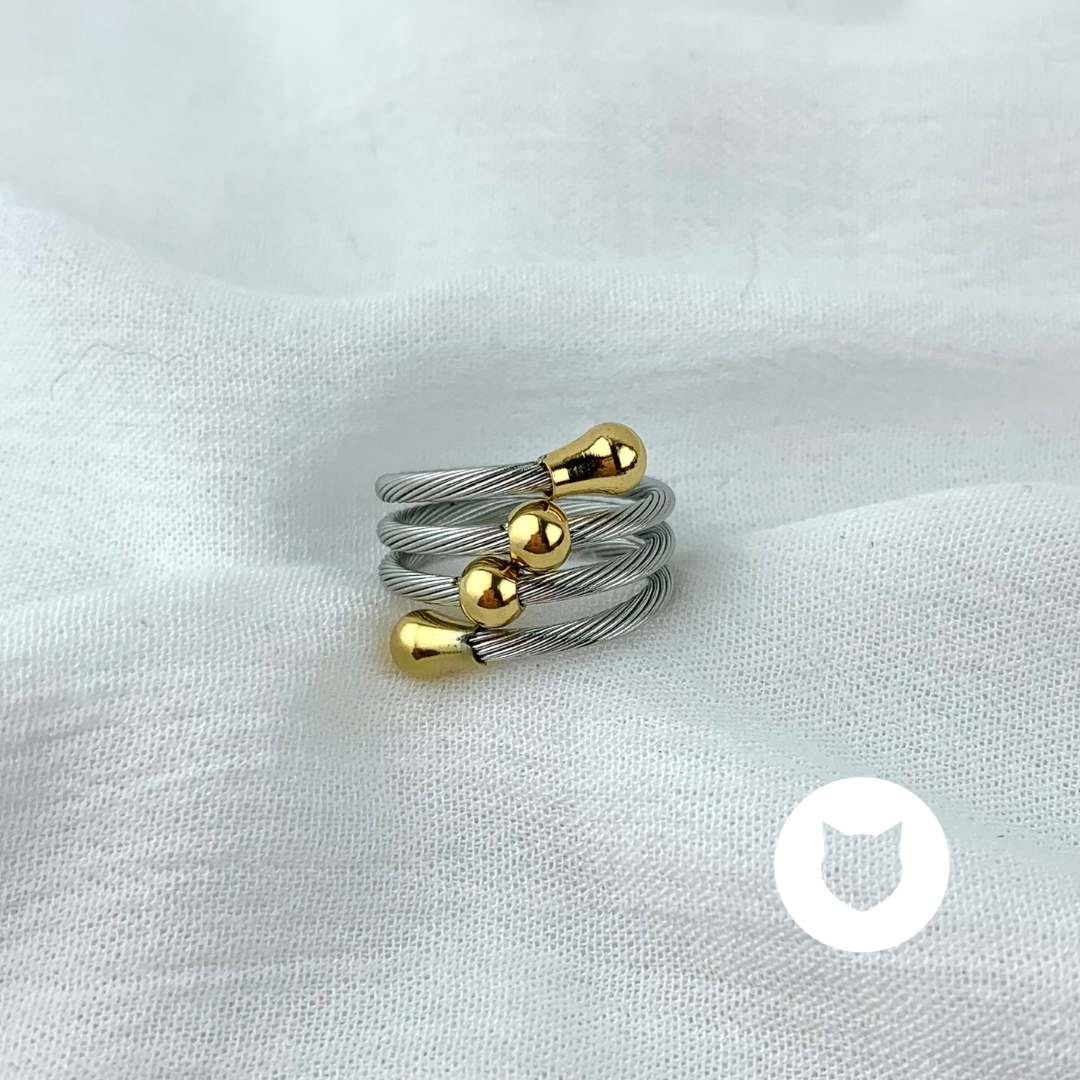 ANILLO DE ACERO INOXIDABLE METALES MIXTOS AN3624G90