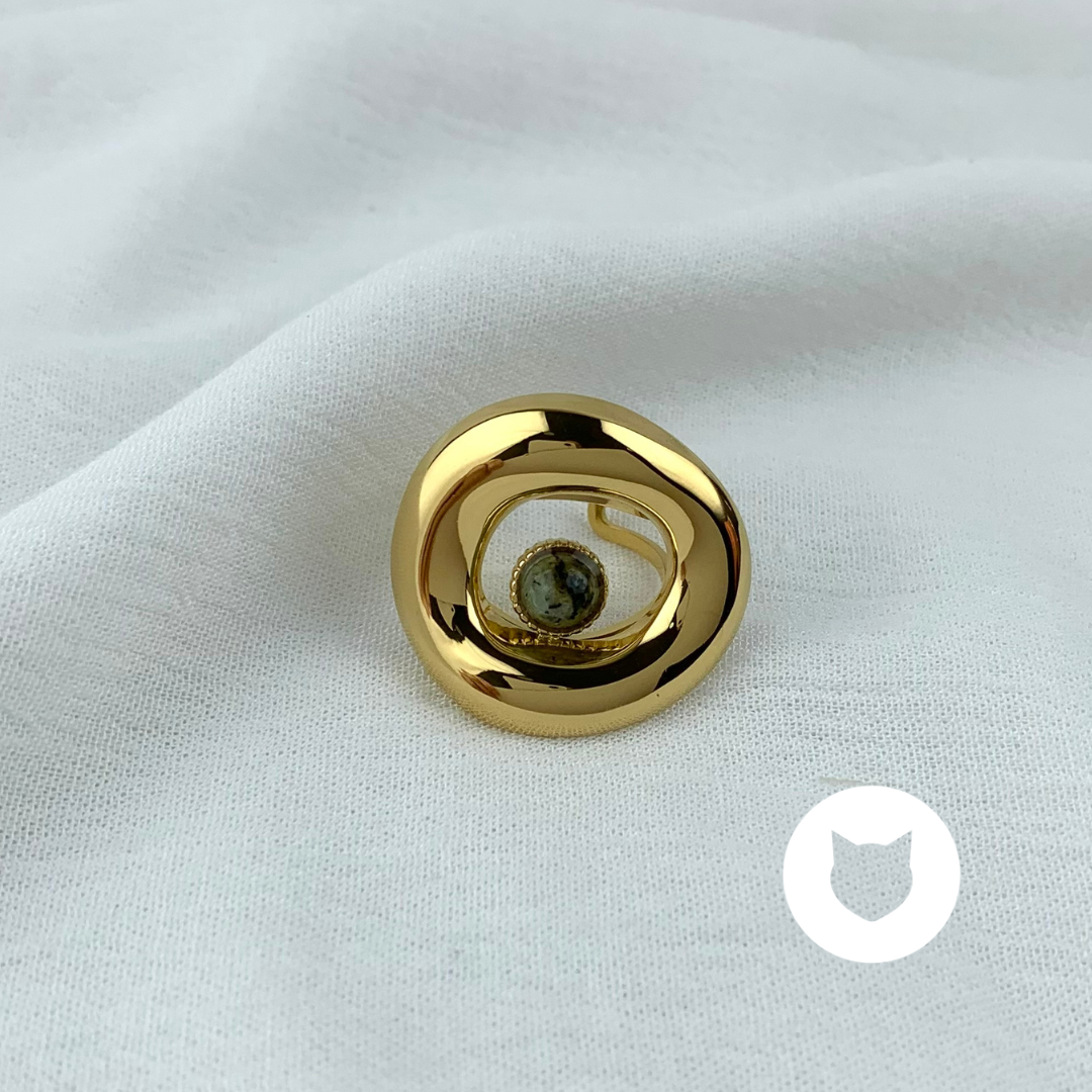 ​ANILLO DE ACERO INOXIDABLE Y PIEDRA SINTÉTICA AN3633G49