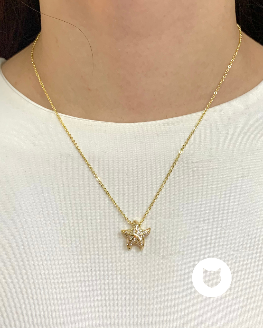 COLLAR DE BAÑO DE ORO ESTRELLA DE MAR CO1810G34