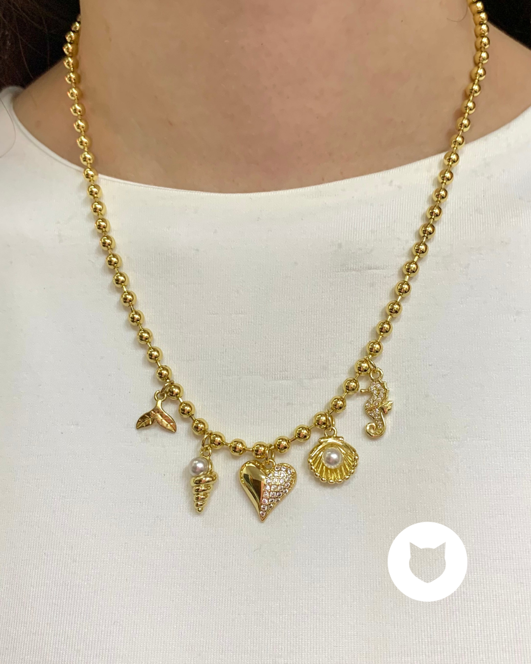​COLLAR DE BAÑO DE ORO FORMAS MARINAS CO1811G30
