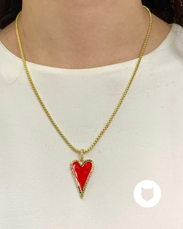 ​COLLAR DE BAÑO DE ORO CORAZÓN CO1813G32