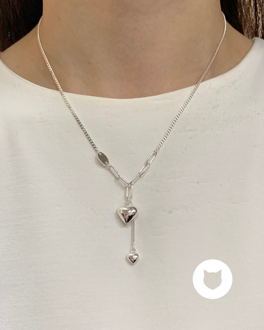 COLLAR DE PLATA 925 CORAZÓN CO1821L22