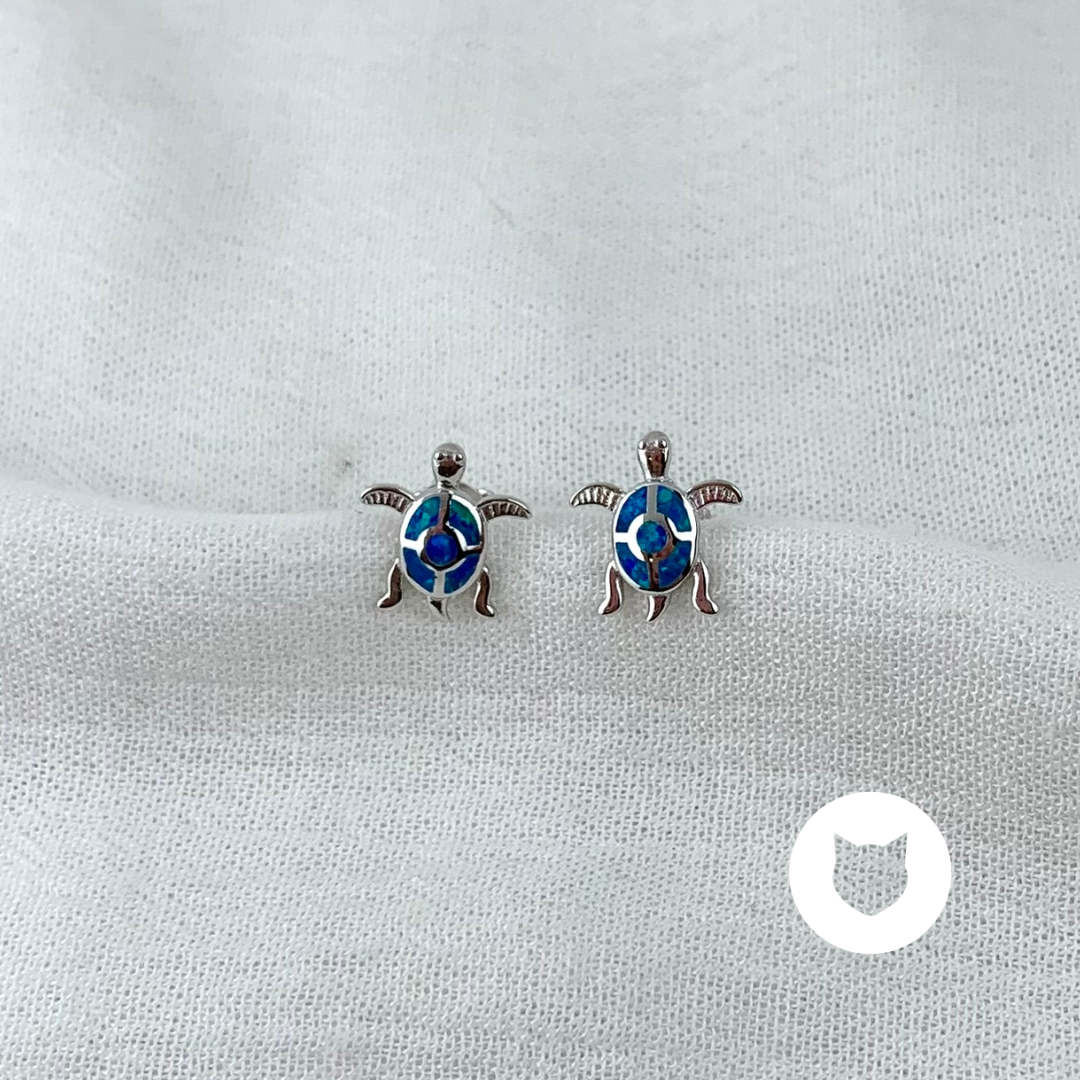 ARETES DE PLATA 925 Y CRISTALES TORTUGA AR2788L22