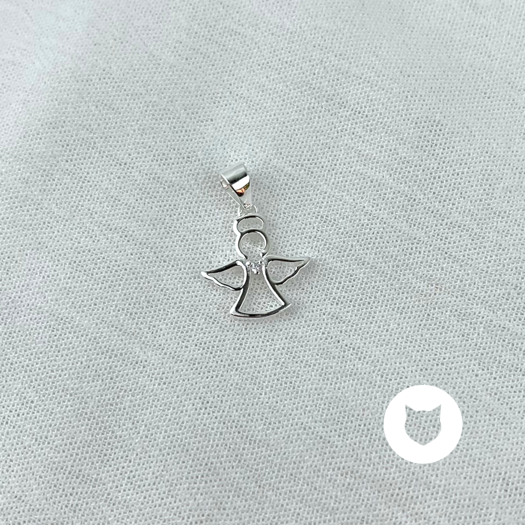 DIJE DE PLATA 925 Y CRISTALES ÁNGEL DI0798L25