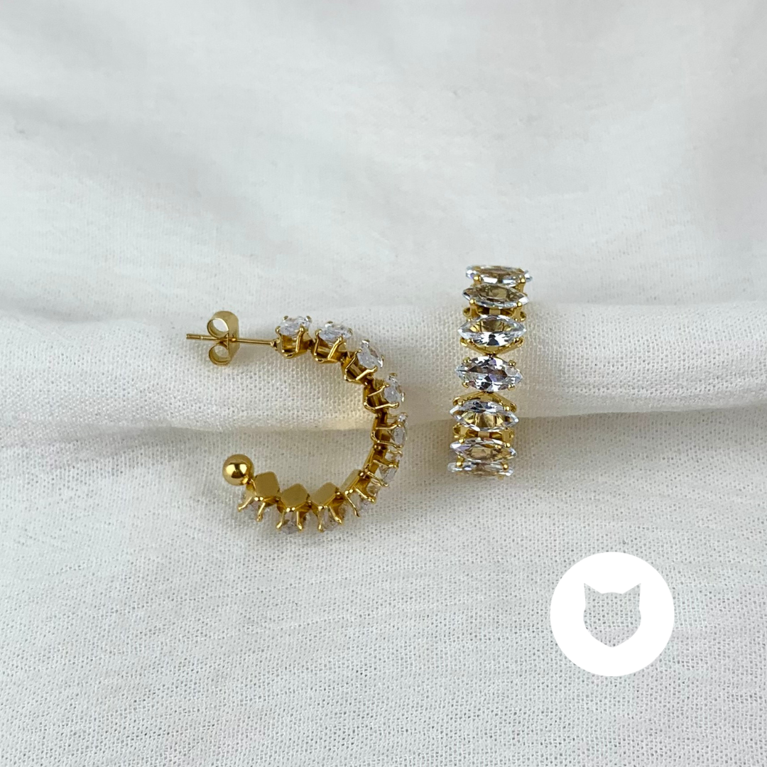 ​ARGOLLAS DE ACERO INOXIDABLE Y CRISTALES AG1656G86