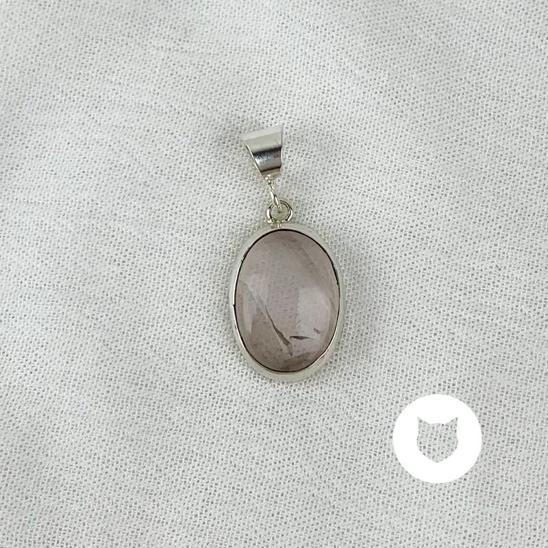 DIJE DE PLATA 925 Y CUARZO ROSA SE0799L30