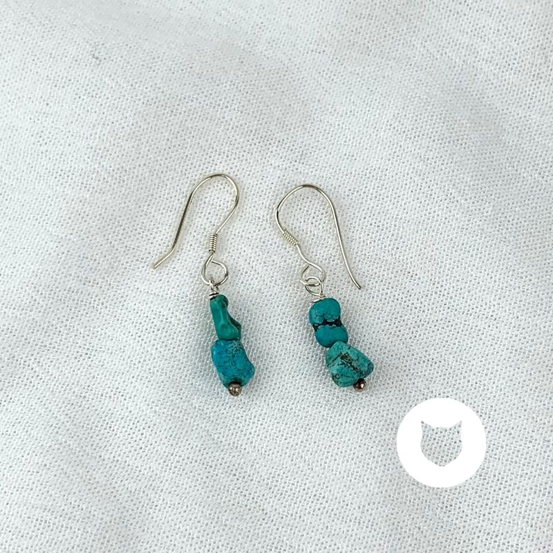 ARETES DE COLGAR DE PLATA 925 Y TURQUESA AR2794F30