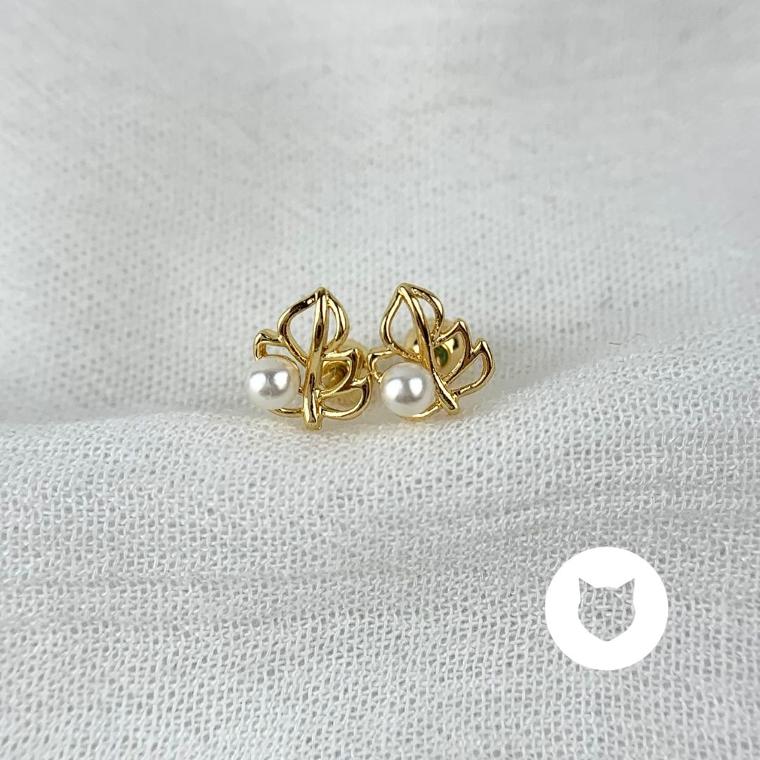 ARETES DE BAÑO DE ORO HOJA AB0463G36