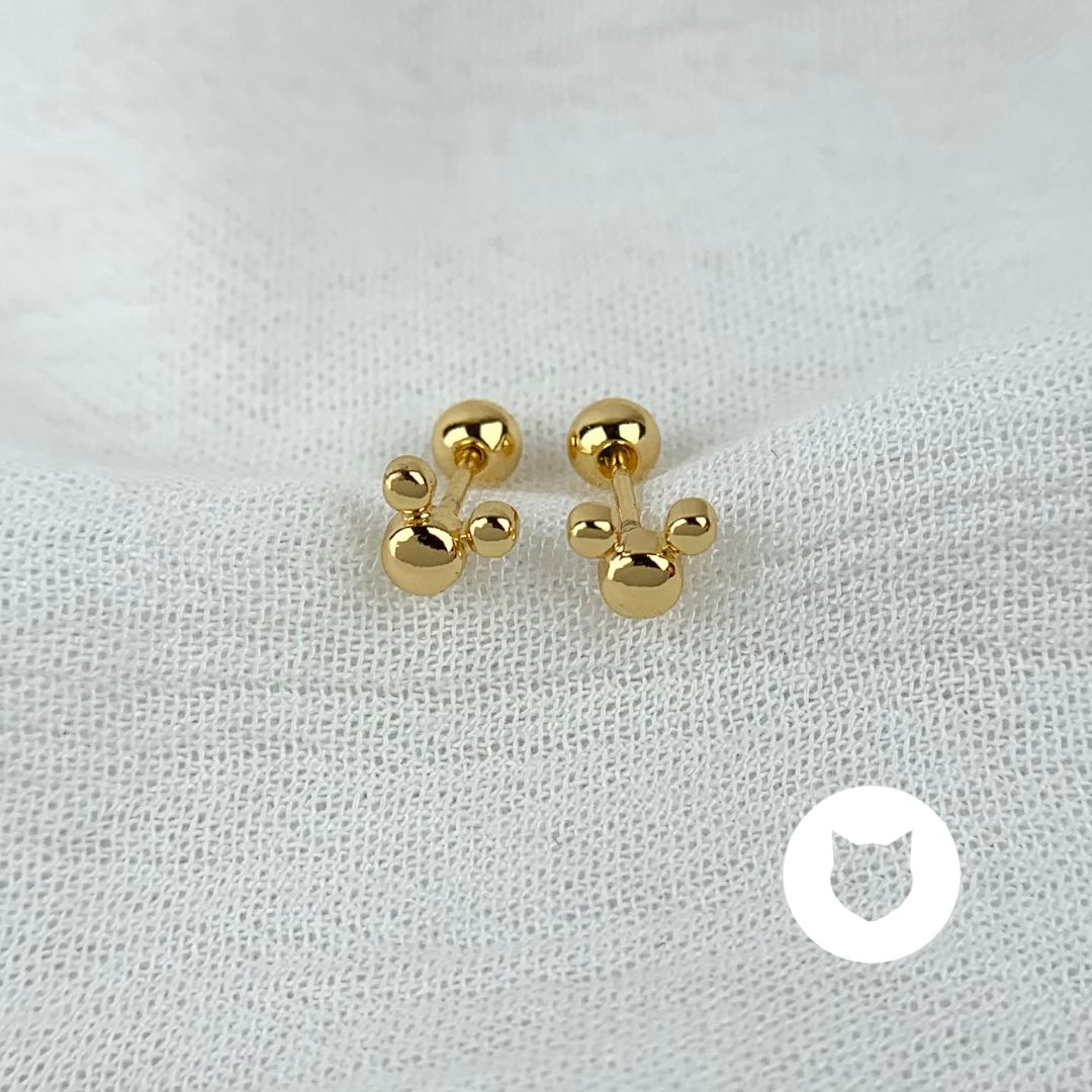 ARETES DE BAÑO DE ORO OSO AB0468G30