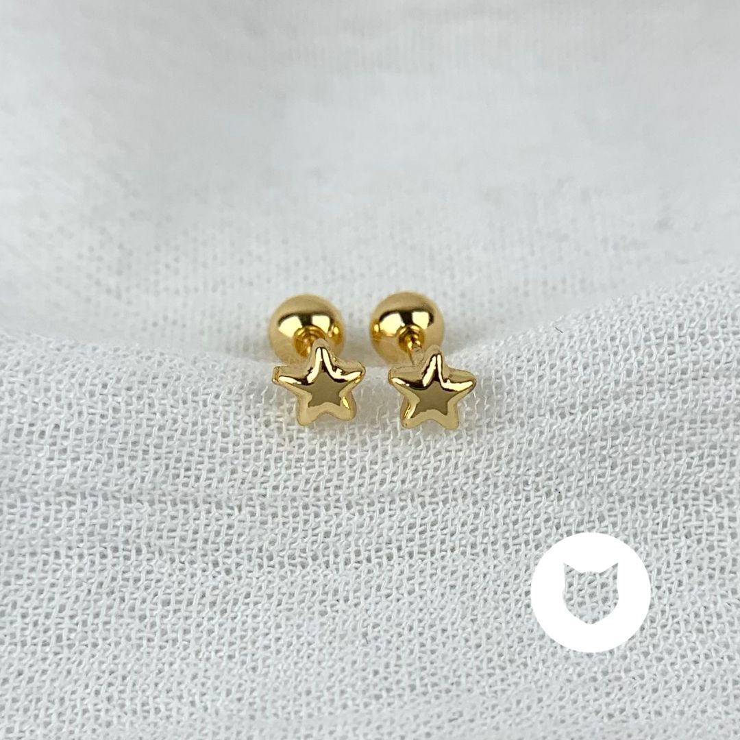ARETES DE BAÑO DE ORO ESTRELLA AB0469G30