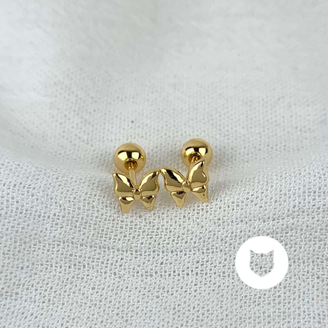 ARETES DE BAÑO DE ORO LAZO AB0472G30