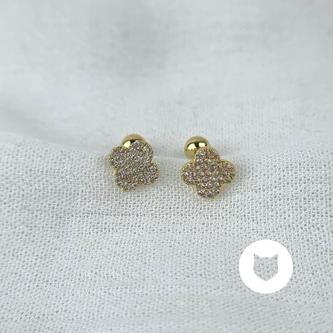 ARETES DE BA?O DE ORO Y CRISTALES AB0493G36