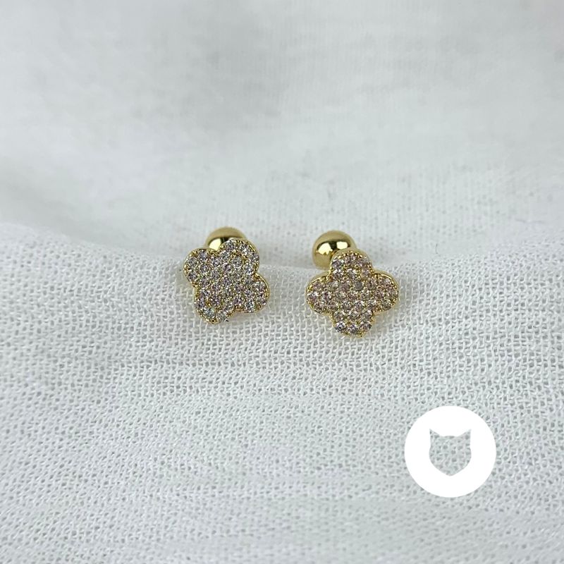 ARETES DE BA?O DE ORO Y CRISTALES AB0493G36