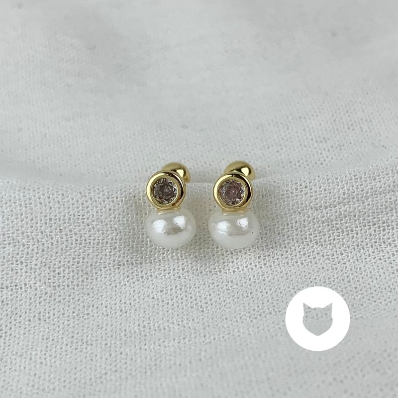 ARETES DE BAÑO DE ORO Y CRISTAL AB0503G36