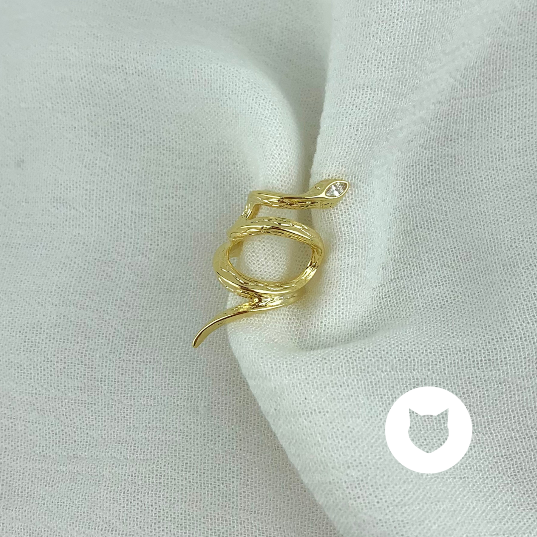 EARCUFF DE BAÑO DE ORO SERPIENTE EA0690G30