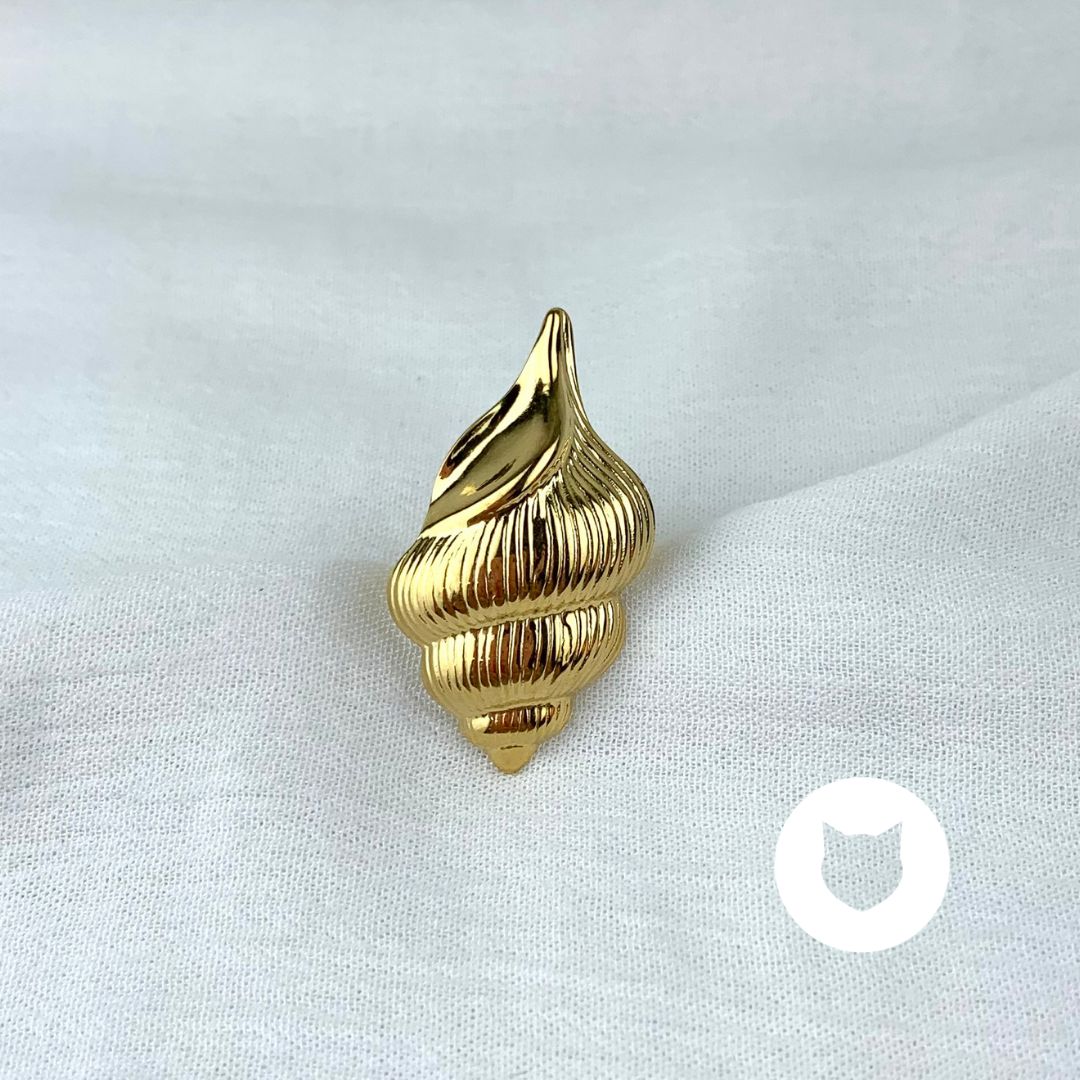 ANILLO DE ACERO INOXIDABLE CARACOL MARINO AN3668G71