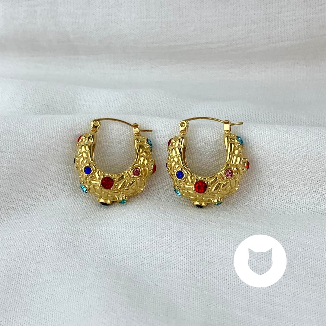 ARGOLLAS DE ACERO INOXIDABLE Y CRISTALES AG1678G46